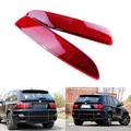 ANGRONG 2x Copriobiettivo Rosso Paraurti Posteriore Riflettore Sinistra e Destra Senza Lampadina Per BMW X5 E70 M 2006-2013