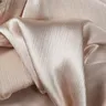 Tessuto in raso di seta Crepe lucido Texture charamy panno per cucire abiti camicia elegante bianco