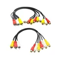 Cavi AV audio video Nku 3RCA maschio-femmina 3 RCA maschio a 6 RCA 9RCA femmina cavo adattatore jack splitter per lettore DVD TV box