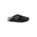 Universal Thread Mule/Clog: Slip On Wedge Boho Chic Black Print Shoes - Women's Size 7 - Almond Toe