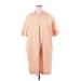 Lafayette 148 New York Casual Dress - Mini Collared Short sleeves: Pink Solid Dresses - Women's Size 1X