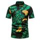 Homme Chemise décontractée Chemisette Chemise d'été Chemise de plage Chemise hawaïenne Chemise à fleurs Noir Rouge Vert Bleu foncé Bleu de minuit Manches courtes A Fleur Col Mao Hawaïen Vacances