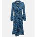 Carla Floral-print Crepe Midi Wrap Dress