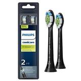 Philips Sonicare Genuine W .. DiamondClean Replacement Toothbrush Heads .. 2 Brush Heads Black .. HX6062/95