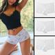 Mehrfachpackungen 3St Damen SchwarzWeißWein Shorts Kurze Hosen Unterwäsche Shorts Einfarbig Heim Valentinstag Polyester Sommer