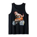 Skelett Reiten Monster Truck Halloween T-Rex Monster Truck Tank Top