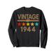 Vintage 80. Geburtstag Dekorationen Vintage 1944 80 Geburtstag Sweatshirt