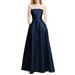 Strapless Cuff Satin Gown