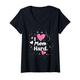 Damen I Mom Hard Gifts Lustige Grafik-T-Shirts für Frauen T-Shirt mit V-Ausschnitt