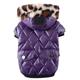 Dog Cat Coat Solid Colored Fashion Cute Casual Daily Outdoor Winter Dog Clothes Puppy Clothes Dog Outfits Soft Black and Purple Black Green Costume for Girl and Boy Dog Polyster XS S M L XL XXL