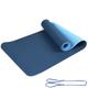 TPE6mm Two tone Yoga Mat Set of Five Pieces for Sports Fitness Stretching Latex 2080 Resistance Belt Comes with Backpack Strap