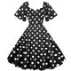 Retro Vintage 1950s Cocktail Dress Vintage Dress Dress Flare Dress Audrey Hepburn Women's Slim Fit A-Line Square Neck V Neck Normal Carnival Casual Dress Adults' Dress All Seasons