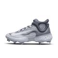 Alpha Huarache Elite 4 Mid Baseball Cleats - Gray - Nike Sneakers