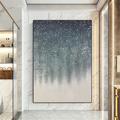 Starry Sky oil Painting On Canvas hand painted Modern Star Painting Custom Abstract Blue Art oil painting stone oil painting for Living room Home Decor Large Textured painting Wall Art