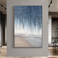 Starry Sky oil Painting On Canvas hand painted Modern Star Painting Custom Abstract Blue Art oil painting stone oil painting for Living room Home Decor Large Textured painting Wall Art
