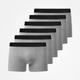 Multi Packs 6pcs Men's 6 black Underwear Shorts Biker Shorts Elastic Waist Plain Outdoor Daily 95% Cotton All Seasons