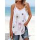 Women's Tank Top Camisole Vest Floral Casual Pink Red Khaki Print Sleeveless Fashion Modern U Neck Regular Fit Summer