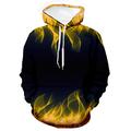 Unisex Hoodie Pullover Hoodie Sweatshirt Lightweight Hoodie Black Yellow Red Blue Purple Graphic Flame Causal 3D Print Vacation Designer Basic Clothing Apparel Hoodies Sweatshirts Long Sleeve