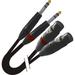 Prox XC-DSXF05 Balanced Dual 1/4 TRS-M to Dual XLR3-F High Performance Audio Cable - 5 Feet