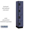 SalsburyIndustries 24168BLU 18 in. 1 Wide Four Tier Extra Wide Designer Wood Locker - Blue