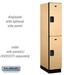 SalsburyIndustries Double Tier 1 Wide Extra Wide Designer Wood Locker- Maple - 24 in. Deep