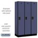 Salsbury 15 in. Wide Single Tier Designer Wood Locker with 3 Wide - Blue - 6 ft. x 18 in.