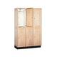 Salsbury Industries 3 Wide Solid Oak Executive Wood Locker Double Tier - Light Oak