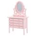 House Miniature Vanity Table with Drawers - Kids DIY Dressing Table