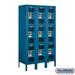 Salsbury S-63355BL-U 3 x 5 x 15 in. Triple Tier See Through Metal Locker Blue - Unassembled