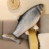 Simulation Funny Fish Plush Toys Cute Stuffed Fish Pillow Soft Animal Carp Plush Pillow Creative Sleep Cushion Girls Gift 40cm caoyu