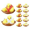 12 Pcs Easter Chick Plush Figure Toys Mini Chicks Fluffy Home Accents Decor Chicks Easter Decor