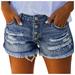 EHQJNJ Female Padded Bike Shorts Womens Fashion Distressed Tassel Denim Shorts with Straight Jeans Shorts Womens Jean Shorts High Waisted Camo Shorts