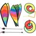 2 Pcs Hot Air Balloon Ornament Spiral Windmill Decors Cloth Spinners Whirligig Pendants Twisters