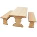 1 Set Doll House Wooden Table 1/12 Mini Furniture Model Miniature Long Table Bench