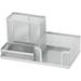 Office Wisdom (4 Pack) Deal All Silver Mesh Desk Organizersï¼Œ3 Compartments All Silver Mesh Pencil Holder For Desk Gifts