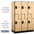 Salsbury Industries 18 in. Wide Double Tier S Style Designer Wood Locker Maple - 3 x 6 ft. x 21 in.