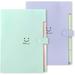 Expanding File Folders Pockets Letter Size/A4 Paper Accordion Document Organizer for School Office 2 Pack Purple Green