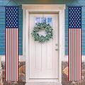 4th of July Banner Front Door Sign Patriotic Porch Banner American Flag Stars Hanging Flag Independence Day Home Yard Porch Garden Indoor Outdoor Party Wall Decoration 12 x 72 Inch (B)