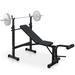 Danolapsi Weight Bench with Squat Rack Included Adjustable Weight Bench Set Versatile Strength Training Equipment for Home Gym Workout Bench with Preacher Pad and Leg Developer