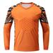 Alvivi Boys Soccer Goalkeeper Jersey Padded Protection Goalie Shirt Basketball Game Training Top Orange 7-8