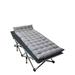 Folding Camping Cot Sleeping Cots with Carry Bag Heavy Duty Double Layer Portable Travel Camp Cots with Steel Tube Frame Grey
