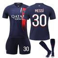 30 Me-ssi 2023-2024 Paris Saint-Germain Soccer Jersey Activewear for Kids and Adults