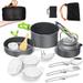 Camping Cookware Set Outdoor Tableware Set Cooking Pot Set Grillware Picnic Pot with Coffee Pot Teapot Aluminum