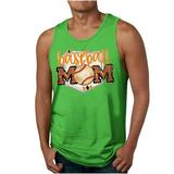 Txeol Mens Plus Size Tank Tops Novelty 3D Graphic Tank Tops for Men Baseball Print Summer Workout T-Shirts Summer Dry Fit Gym Sleeveless Shirt Vest Yellow XL