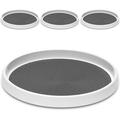 Set of 4 10 Inch Non-Skid Lazy Susan Organizers - Turntable Rack for Cabinet Pantry Organization and Storage Kitchen Fridge Bathroom Makeup Vanity Countertop Under Sink Organizing Spice Rack