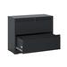 Lateral File Cabinet 2 Drawer Black Filing Cabinet With Lock Lockable File Cabinet For Home Office Locking Metal File Cabinet For Legal/Letter/A4/F4 Size