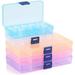 5 Pcs Plastic Organizer Box Storage Adjustable Compartment Box Clear Compartment Organizer Box with Dividers 5 Colors