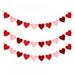 Home Decoration 3PCS Valentine s Day Love Flower Pendant Banner Party Flag Peach Heart Decoration Party Anniversary Celebration Buy 2 get 1 Free