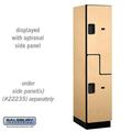 Salsbury Industries 18 in. Wide Double Tier S Style Designer Wood Locker Maple - 1 x 6 ft. x 21 in.