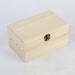 Matoen Large Wooden Box with Hinged Lid Unfinished Wood Box Desktop Wooden Storage Boxes Memory Wooden Keepsake Box